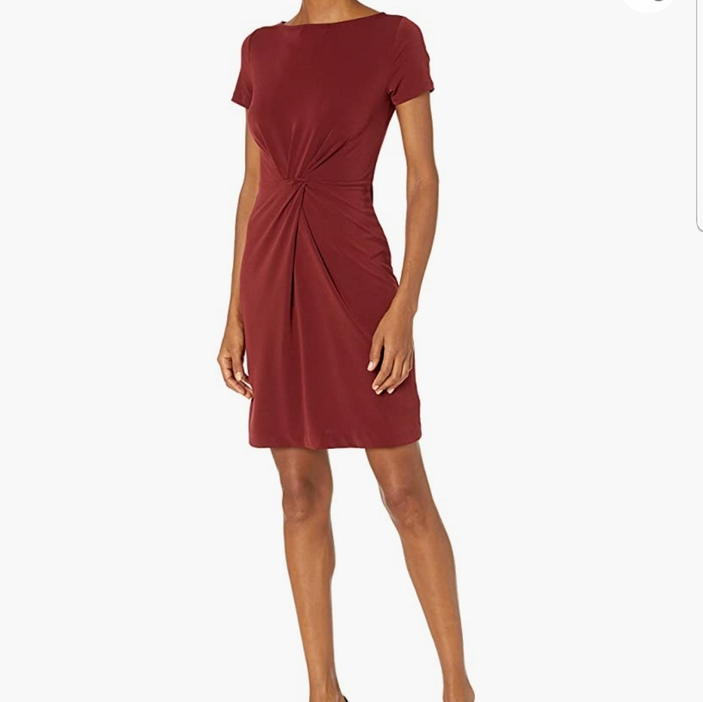Lark & Ro Twist Front Midi Dress